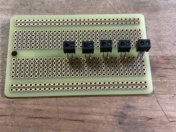 Resistors Next, add 220 Ohm current limiting resistors for