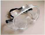 clear frame and lens EA 3M2700-AS Safety goggles Chemical splash resistant goggles Adjustable headstrap ensures custom fit Soft, flexible PVC body