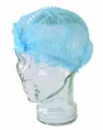 Face/head protection Bouffants Disposable polypropylene bouffants and caps Soft, lightweight and breathable Metal detectable option available Round or crimped options available Available in a variety
