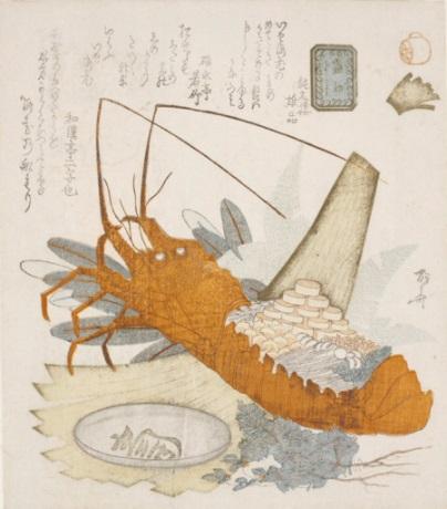 Ryuryukyo Shinsai, Japanese Lobster and Cup, 1820s Gift of George Pierce Metcalf 56.039.