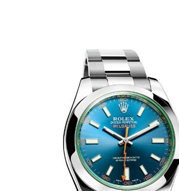 MILGAUSS DIAMETER CASE BACK BEZEL WINDING CROWN CRYSTAL WATERPROOFNESS CASE Oyster (monobloc middle case, screw-down case back and winding crown) Internal magnetic shield to protect the movement 40