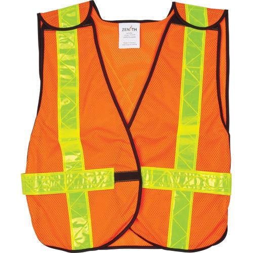 Traffic Vests 99High-visibility lightweight polyester mesh provides daytime visibility 992 yellow reflective stripes 99Bright reflective stripes provide 360 nighttime visibility 995-point tear-away
