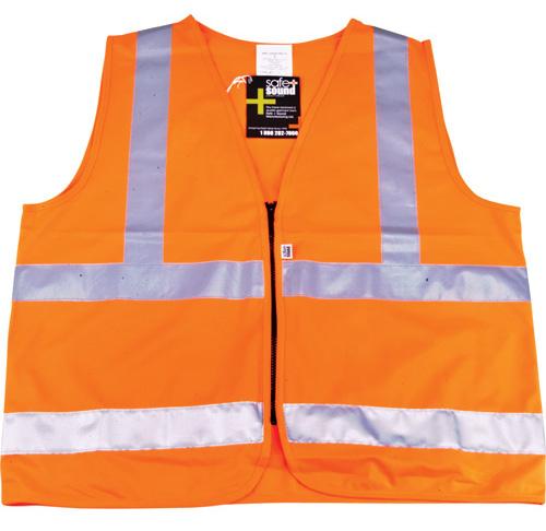 00 Polyester Safety Vests 99Bright orange fire retardant treated cotton fabric 99Contrasting yellow trim for daytime visibility 99Two radio loops 99Made in Canada Model No.