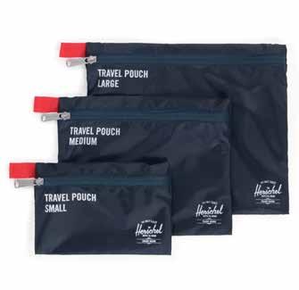 logo and Standard Issue branding + + 3x polyester ripstop travel pouches +