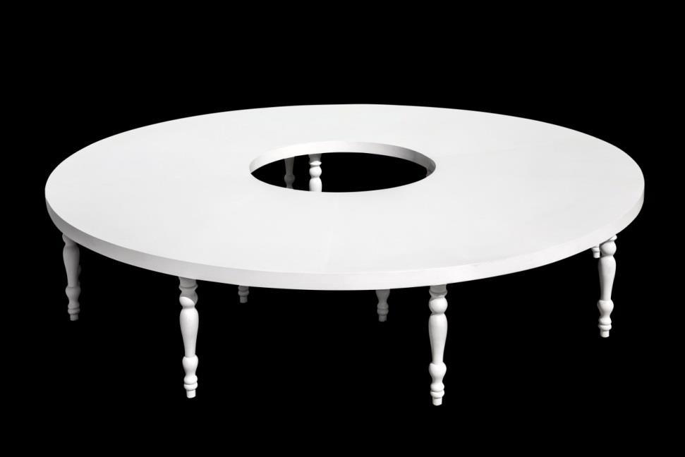 DONUT TABLE White wood,