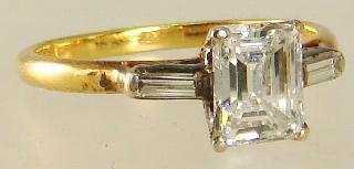 diamond solitaire ring,.67ct, VVS1, G1.