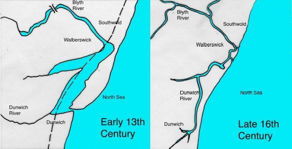 for boats continuing inland from Dunwich (see figure 4) and so was able to grow and thrive as a small port.