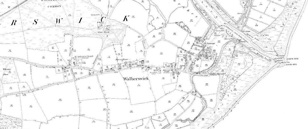 currently being operated by the 5 th generation of the same family and operates daily during the summer months 20. Figure 6: 1880 s map of Walberswick Crown Copyright/database right 2017.