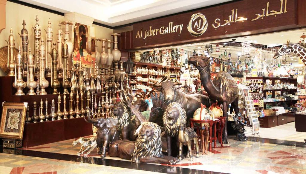 OUR GALLERIES Our Galleries which are spread across most of the premier shopping centers and bustling high streets of Dubai are a major tourist attraction.