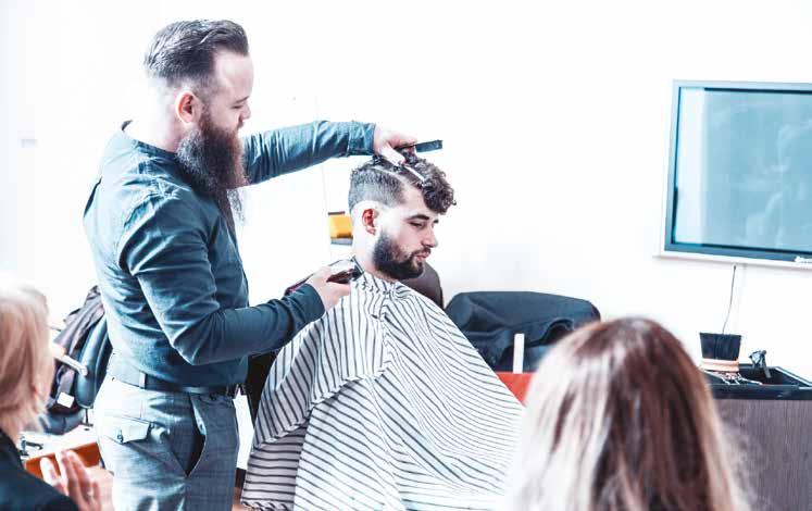 In his shops, he has a focus on a strong team culture and roots that date back to over 100 years of Barbering history, though he can link his success to his early days coming up through a salon.