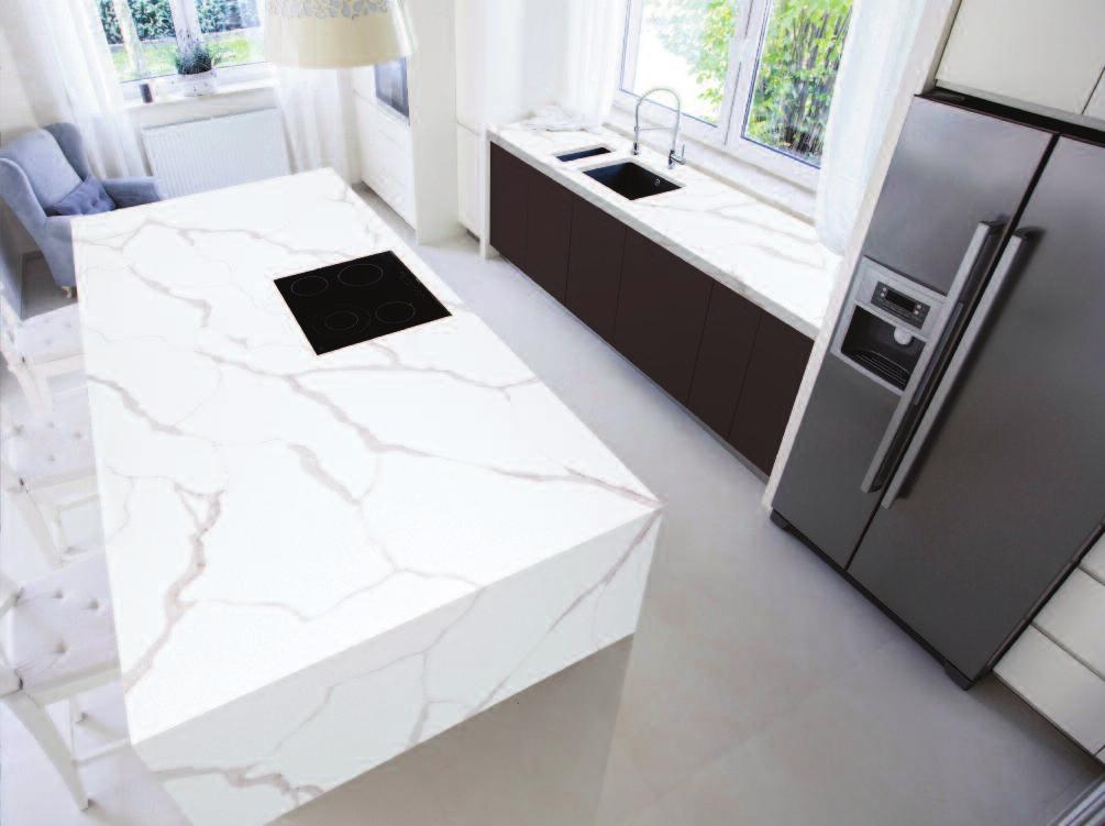 Calacatta Applications... Calacatta Design Applications... Calacatta L/R* The Calacatta from Master Quartz offers high end indulgences with a multitude of design applications.