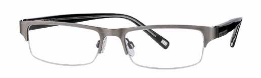 Crystal with Gunmetal/ Brown Crystal Temples Semi-rimless metal frame with