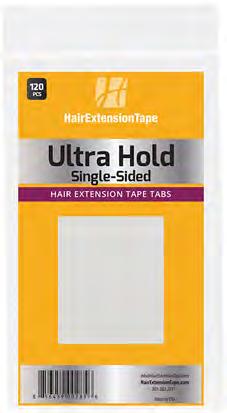 Tape Adhesives Ultra Hold Single-Sided Acrylic based Hold Time: 5-6 weeks Application: Stylist-only Cleanup: Messy, leaves behind a lot of residue Used to attach single hair extensions
