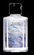 Clear Defense Moisturizing Hand Sanitizer is available in travel size for on-the-go protection.
