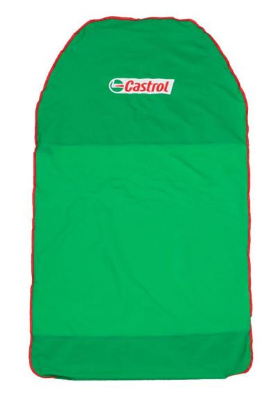 Castrol logo printed in white on one side.