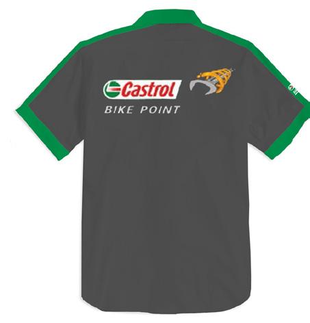 MOQ provided on application BIKE POINT WORKSHOP SHIRT - GREEN Green polo shirt