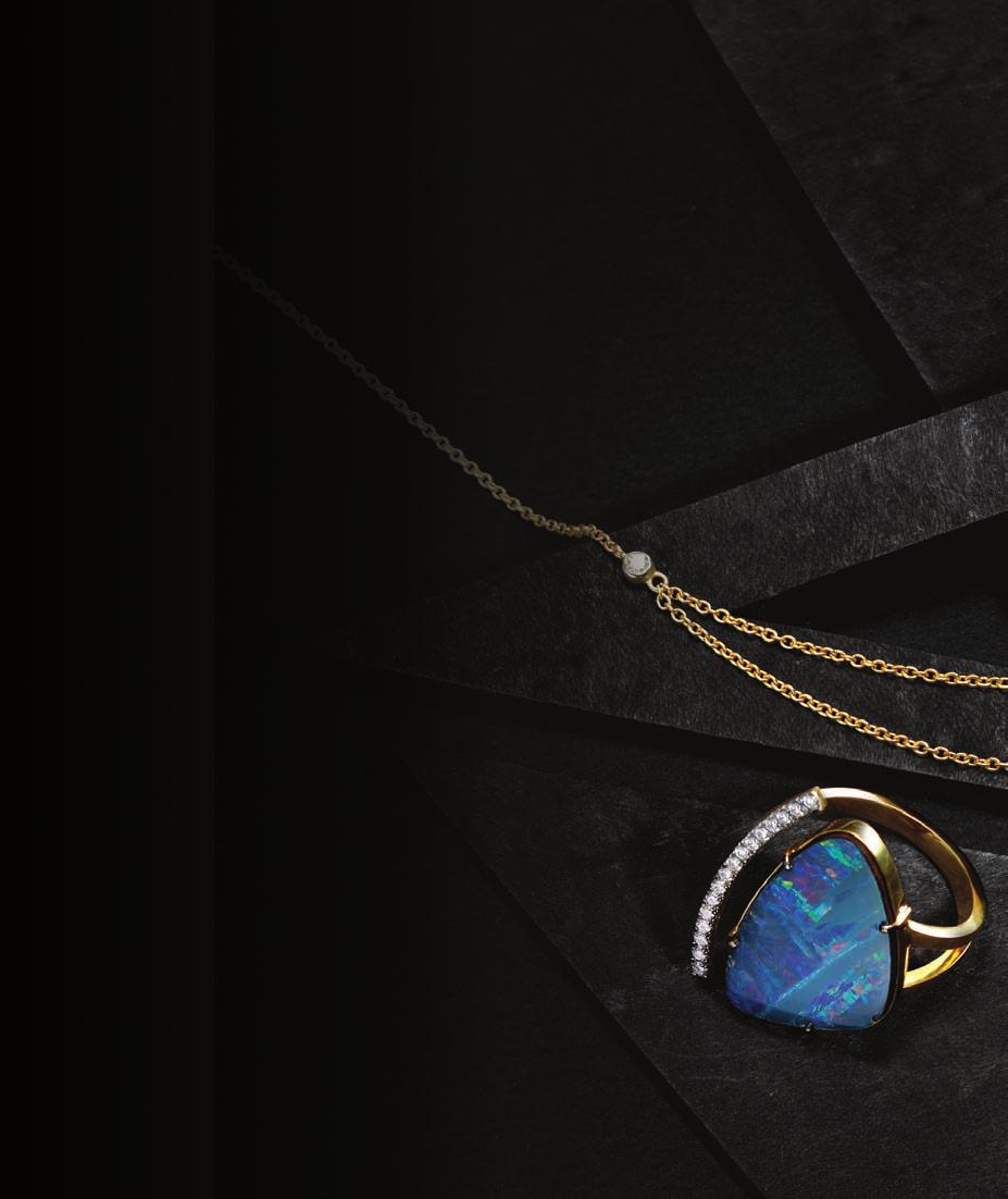 Amwaj Inspired by blue opal 12 A trained goldsmith with more than 30 years of expertise, Issa has an eye for experimental craftsmanship and sourcing the finest, premium quality stones.