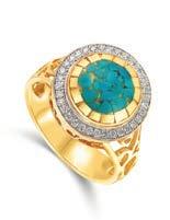 gold, sapphire, oynx and turquoise Mystique rings