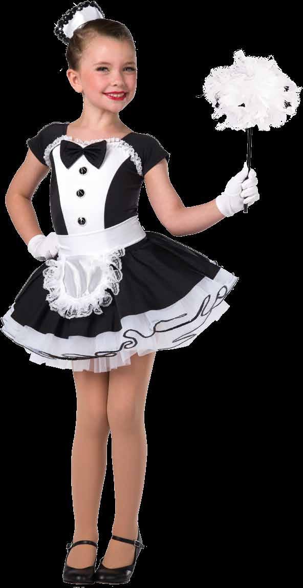 X 18443 Maid To Order Black and white spandex
