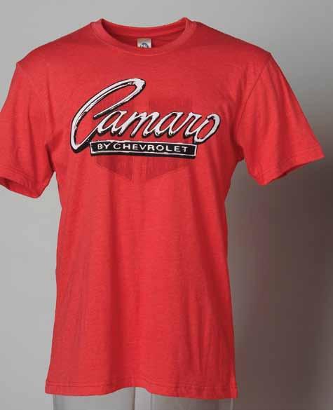 Color: Black Size: S-2XL GB619 Camaro Chromed T-Shirt Red Heather Ringspun, 85% Cotton 15% Heather.