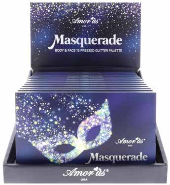 metallic, and glitter finishes / mirror included / cruelty-free 6 displays CO-GPD Masquerade Body &