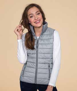 pockets with a fancy zip that matches the lining High collar, close-fitting cut Tone-on-tone bias finishing at bottom REVERSIBLE LARGE L868 Bodywarmer Warm 44002