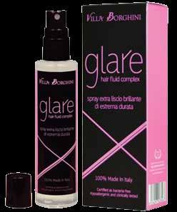 glare hair fluid complex 50 ml extra smooth brilliant spray extreme lasting INDICATIONS The VB research succeeded today to realize a formulation, characterized by an extraordinary smoothing action on
