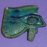 This amulet represents 'ʹHorus'ʹ who was one of the most powerful gods. He had a man'ʹs body and a hawk'ʹs head.