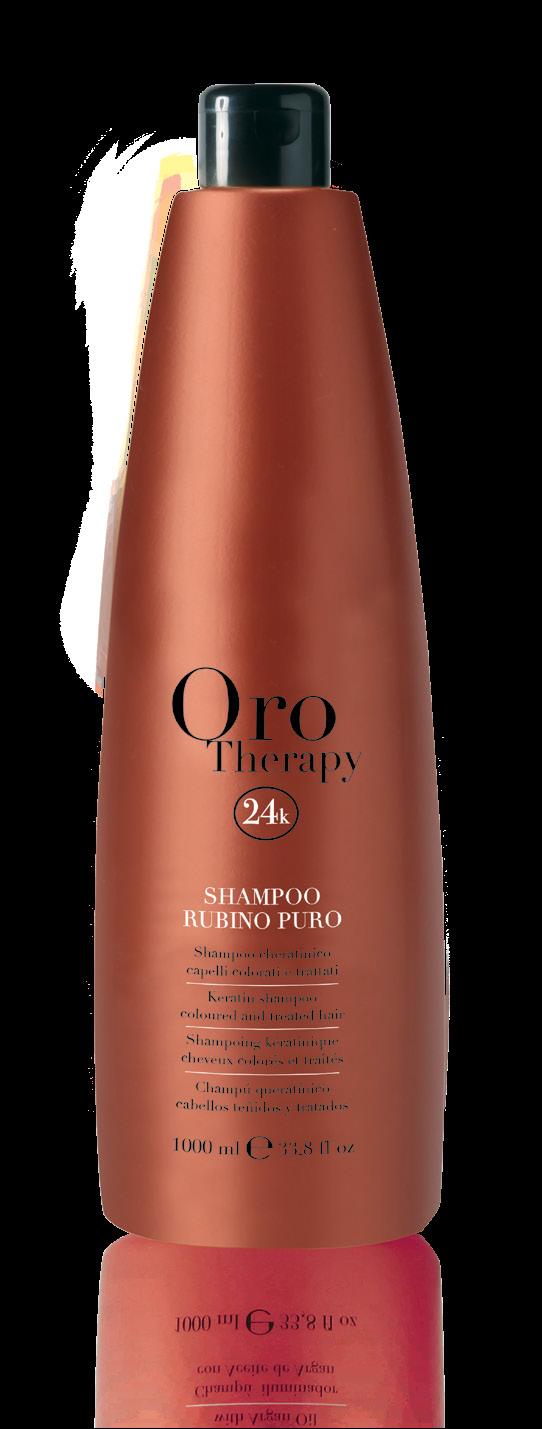 RUBY SHAMPOO A Keratin shampoo for coloured and treated hair, with Ruby, Keratin and Micro-active Gold.