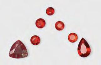 Figure 15. Tibet is reportedly the source of these faceted plagioclases (up to 2.22 ct).