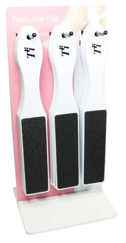 85 Single foot shaped file in white, blue &