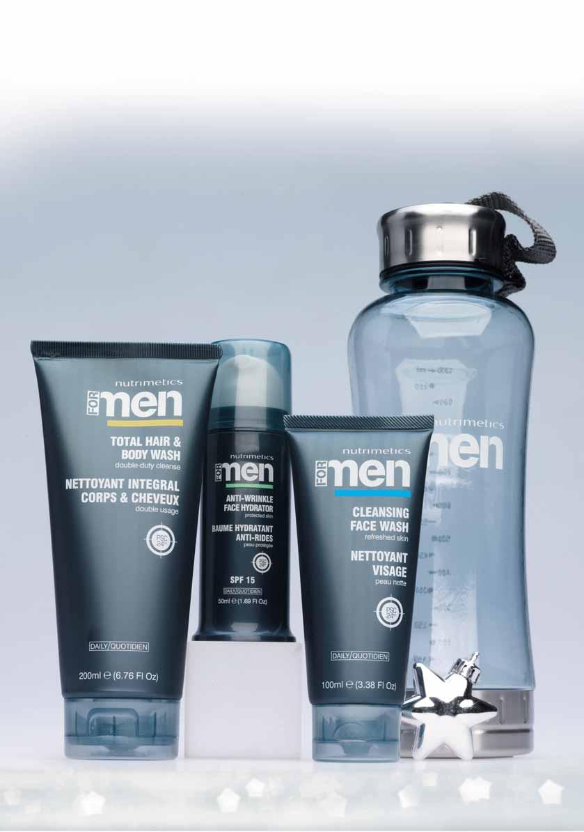 Ideal for normal to dry skin and men concerned with skin ageing, this set features Anti-Wrinkle Face Hydrator SPF15.
