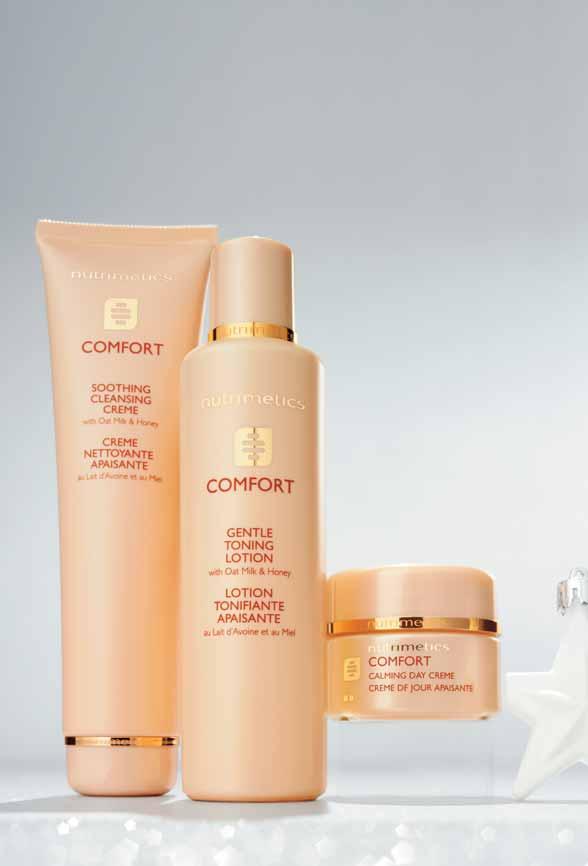 comfort delicate skin Comfort is formulated with Oat Milk and Honey to calm redness and soothe irritation whilst caring for sensitive and delicate skin.