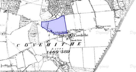 of the parish, have been recorded on the HER as a continuation to the northeast of an existing trackway from the middle buildings over Covehithe Road and potentially also beyond to the enclosures and