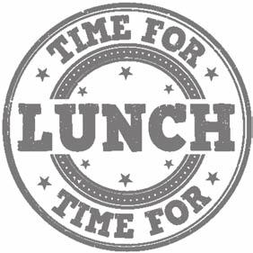 US FOR LUNCH SERVED EACH DAY FROM 12 PM TO 2 PM LOCATED