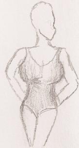 Inverted Triangle Think Linda Evans in dynasty days - broad shoulders, narrow hips, undefined waist and larger bust.