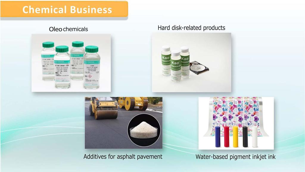 Sales of oleo chemicals decreased due to the impact of selling price adjustments associated with a drop in prices for natural fats and oils, although demand outside Japan was firm.