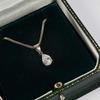 Lot: 148 Lot: 153 Ladies' diamond solitaire pendant, comprising a pear shaped stone, approx. measurement 8mm x 6mm, approx.