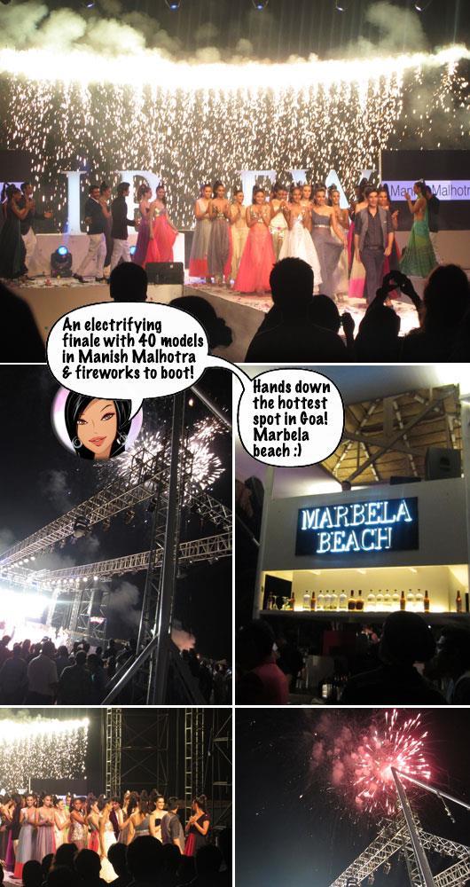 Marbela Beach, India Resort Fashion Week And then Manish Malhotra lit up the stage as the skies filled with fireworks for a grander than grand finale.