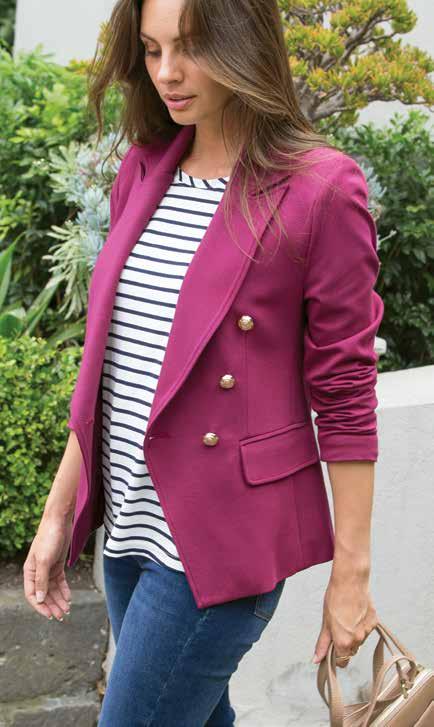 2 3 Classic stripes in modern silhouettes PHOTO 1 ANDERSON BLAZER Fully Lined