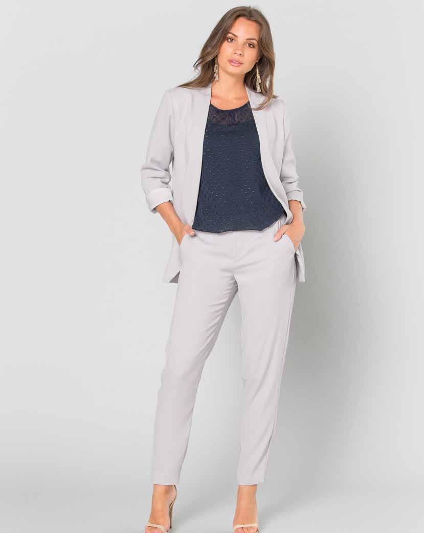 The RIGHT JACKET has the power to pull your look together Enjoy the elegant drape of the Lenox Jacket in smooth satin-back crepe.