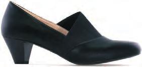 6984 Black Leather Look Man Made Heel Approx 2¾ D Fit 36 Like us