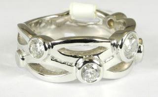 436 14k white gold diamond ring.
