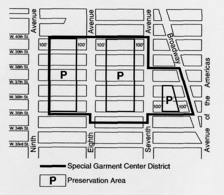 Current Zoning Conditions The Fashion District is governed by two different sets of zoning standards.