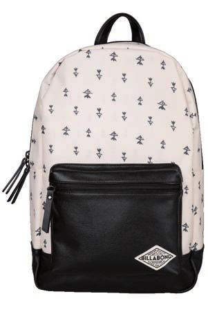 Backpack 20 L - 600D / PU fabric - Colorblock style - Front pocket on PU - Printed lining -