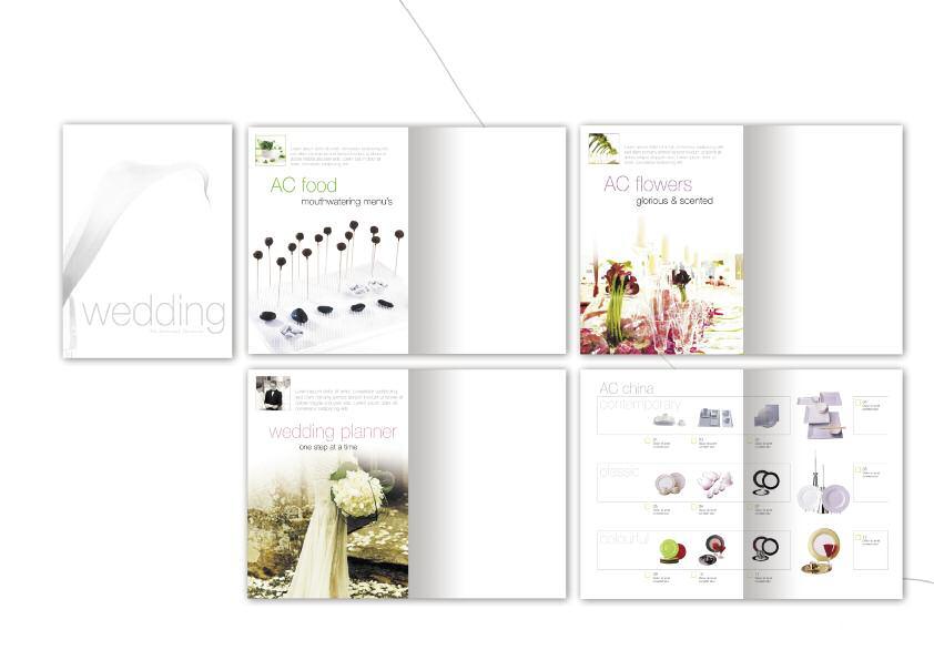 Project: Design proposal for a generic folder for a wedding quote cover and spreads.