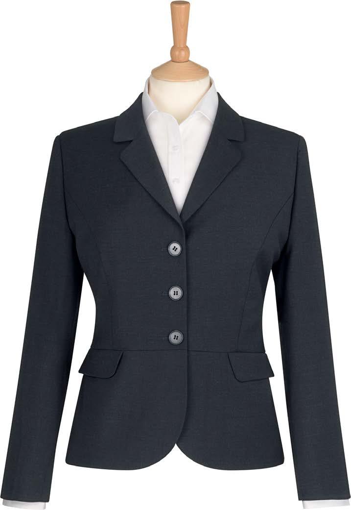 SUSA Jacket (Charcoal) Tailored fit, 3 button jacket, rounded lapel and pockets, 1 inside pocket, plain back.