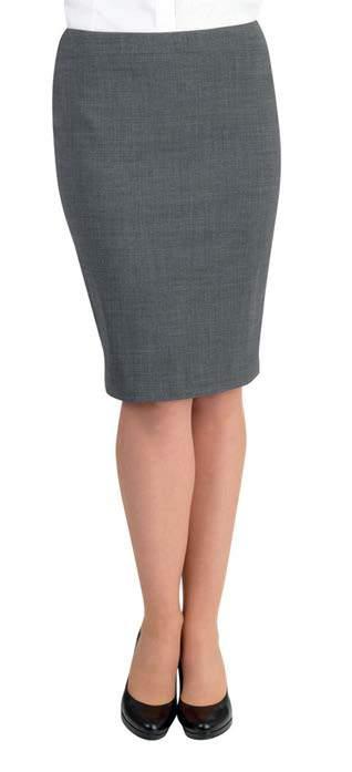 50) NUMANA Skirt (Light Grey) Straight skirt, centre vent, shaped back panels, full stretch lining. Machine washable.