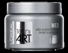 WEB Product: A Design Sculpting Paste Look: Structured or tousled look, defined strands Application: On dry