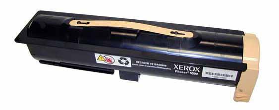 Xerox 5500 Turn the cartridge so that the color side cap faces you.